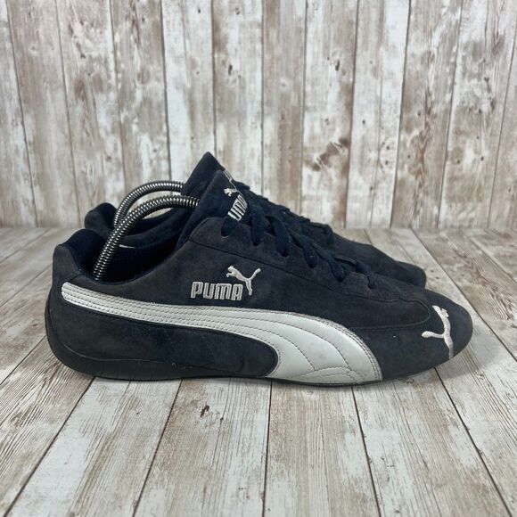 Puma Other - PUMA Classic Suede Low-Top Sneakers Black Silver Sporty Casual Athletic Mens 11